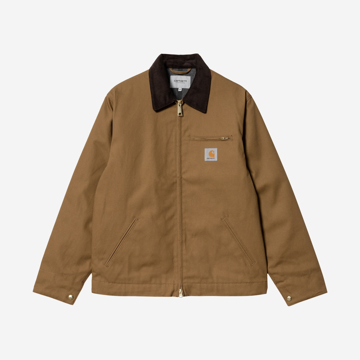 Carhartt WIP Detroit Jacket Hamilton Brown/Tobacco, à plat, vue de face