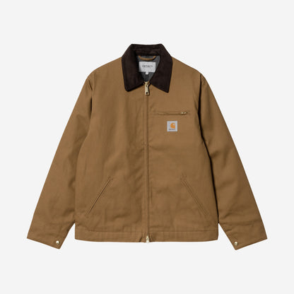 Carhartt WIP Detroit Jacket Hamilton Brown/Tobacco, à plat, vue de face