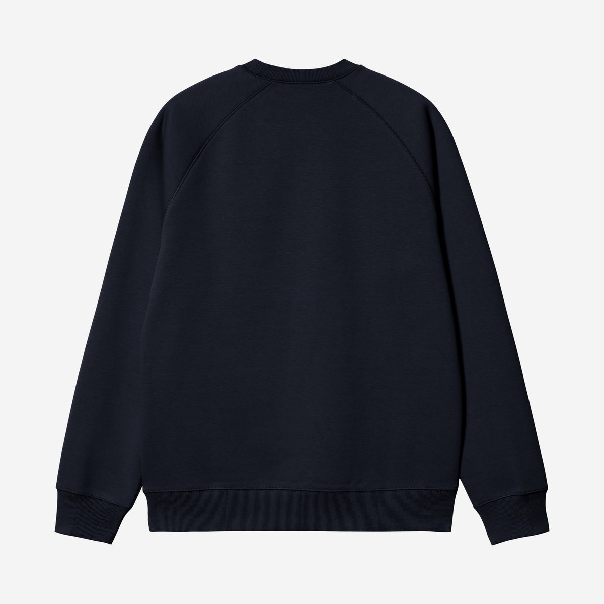 Carhartt WIP Chase Sweatshirt Dark Navy/Gold, à plat, vue de dos
