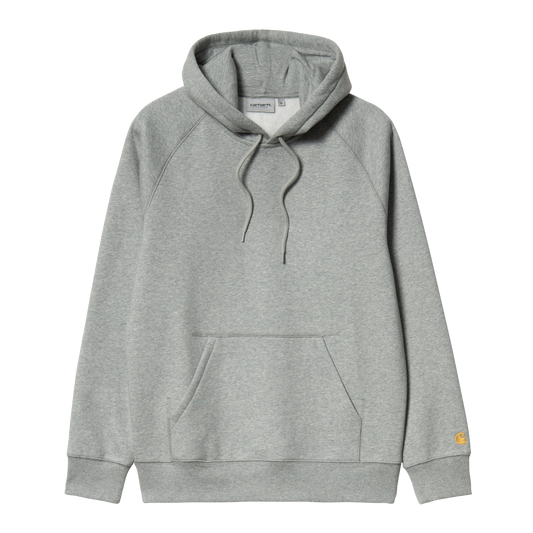 Carhartt WIP Hooded Chase Sweatshirt Grey Heather/Gold