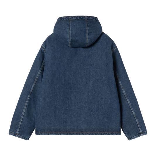 Carhartt WIP Cleveland Jacket Blue Stone washed back