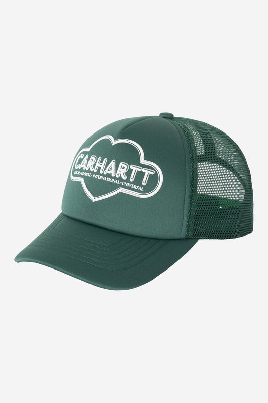 Carhartt WIP Cloud Heart Trucker Cap Lily vue de face