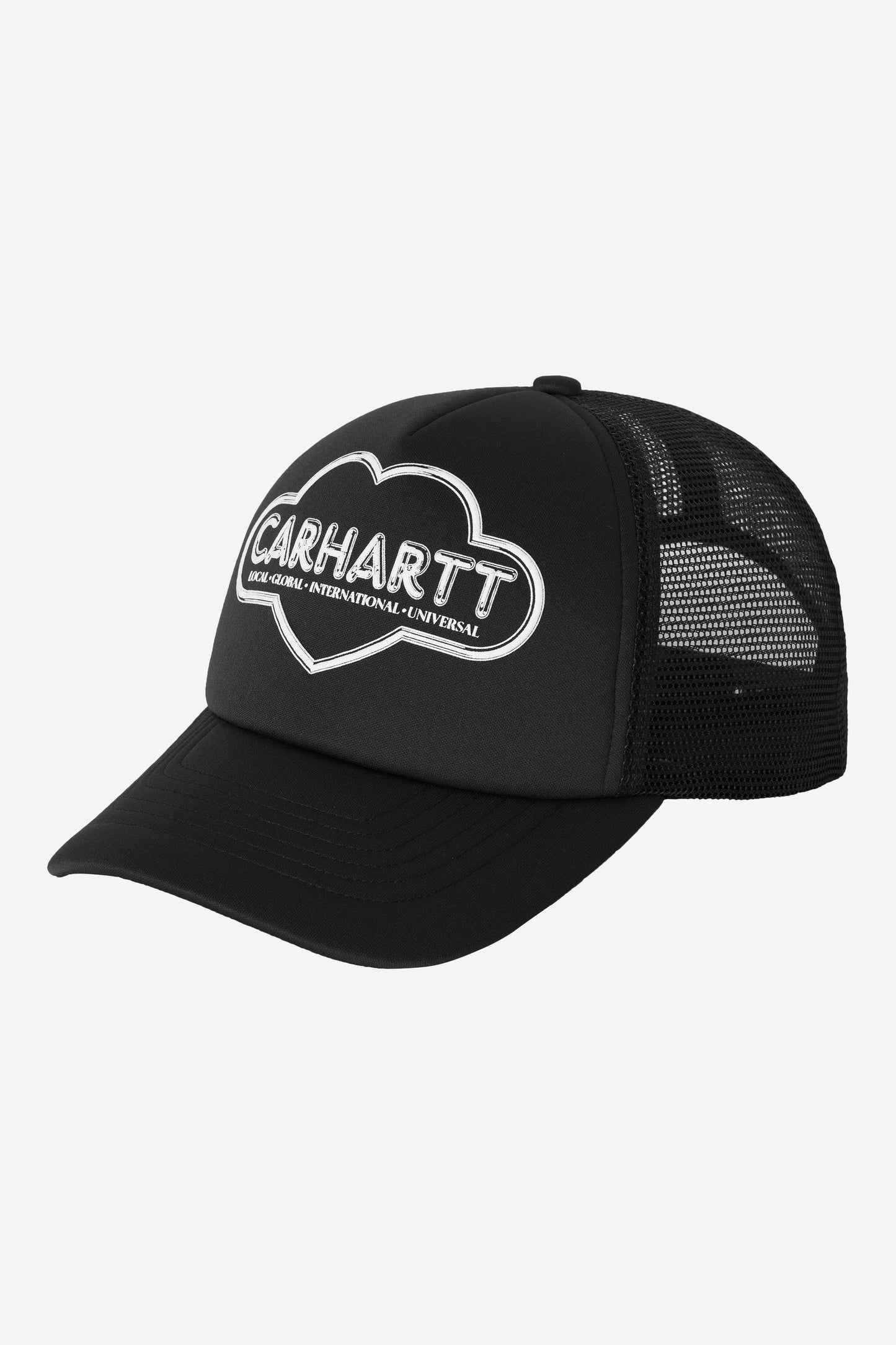 Carhartt WIP Cloud Heart Trucker Cap Black vue de face