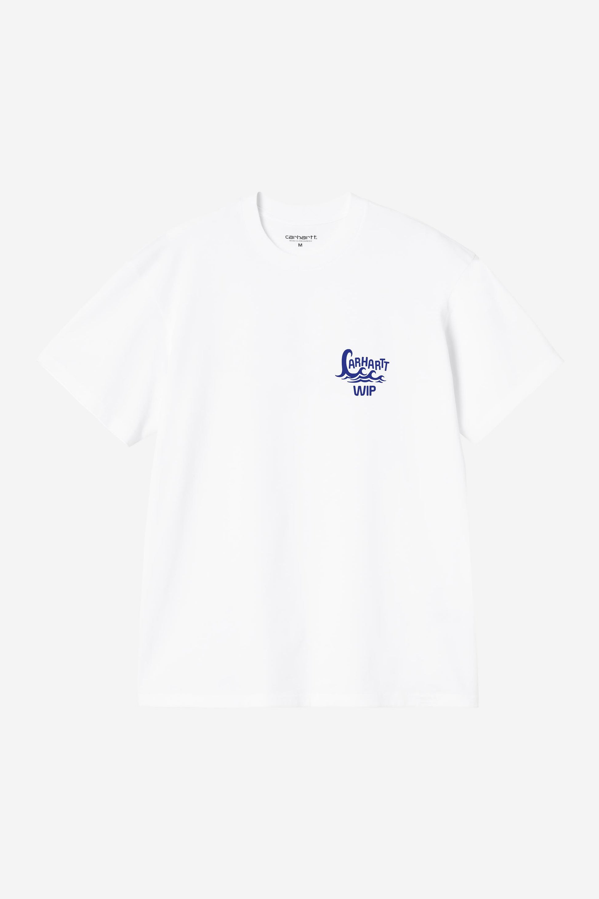 Carhartt WIP Waves Tshirt White vue de face