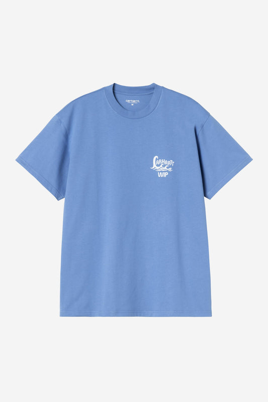 Carhartt WIP Waves Tshirt Caraçao  vue de face