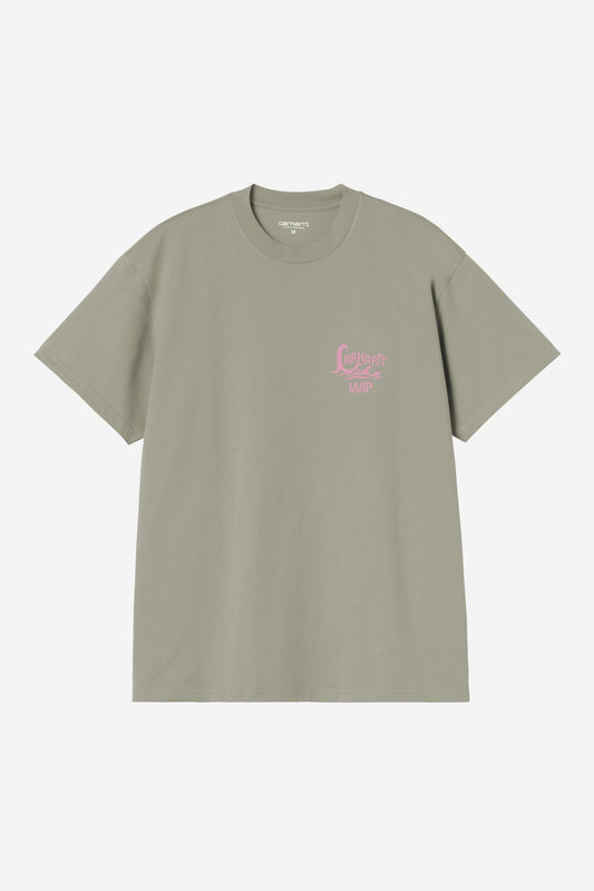 Carhartt WIP Waves Tshirt Shady Green vue de face