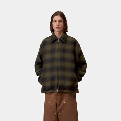 Carhartt WIP Alton Jacket Alton Check Cypress, porté