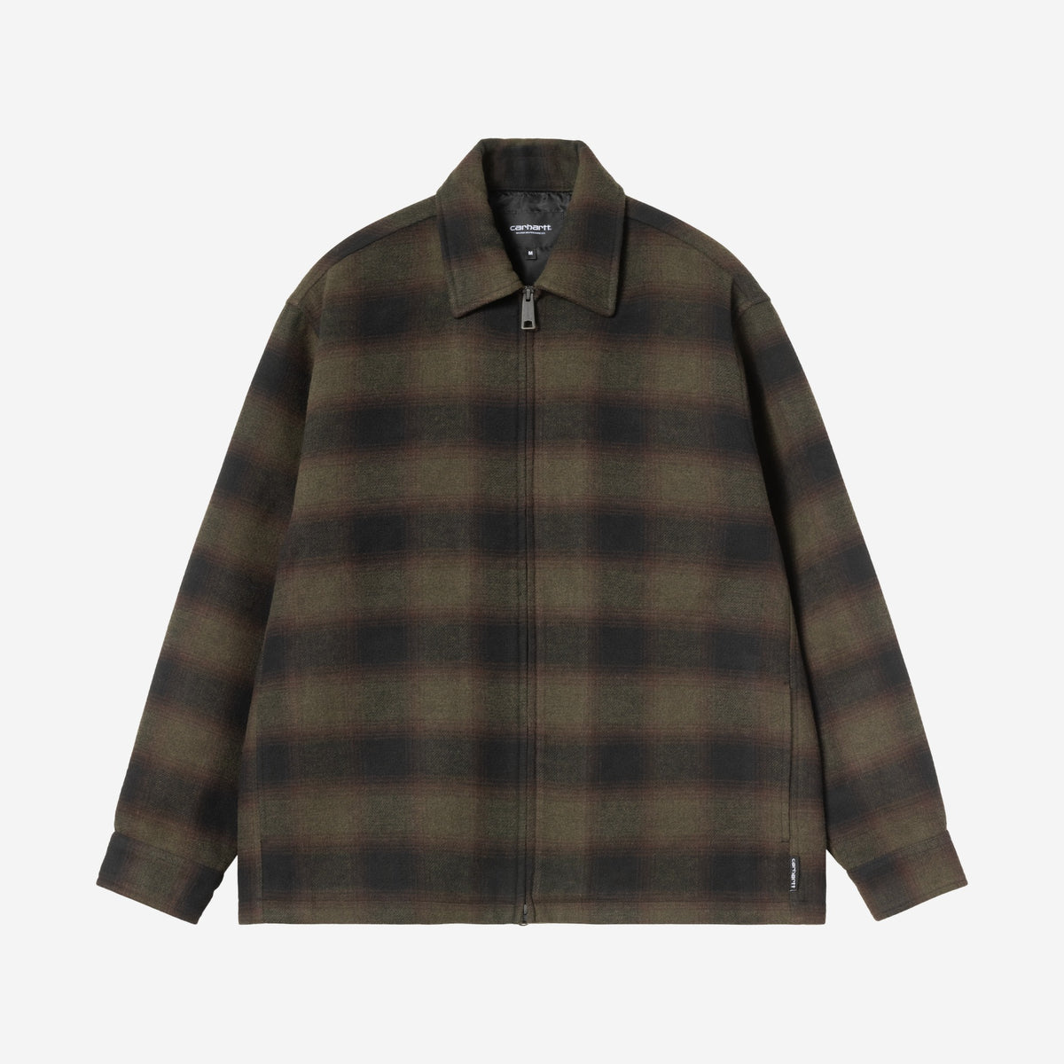 Carhartt WIP Alton Jacket Alton Check Cypress, à plat, vue de face