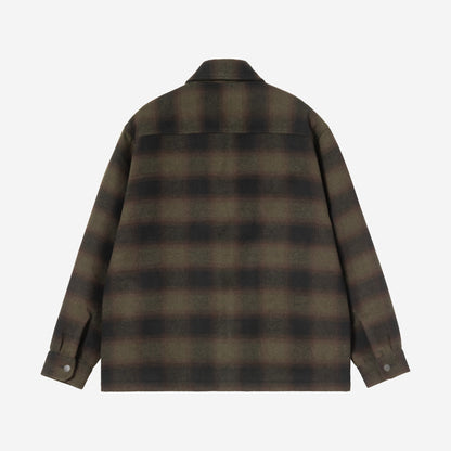 Carhartt WIP Alton Jacket Alton Check Cypress, à plat, vue de dos