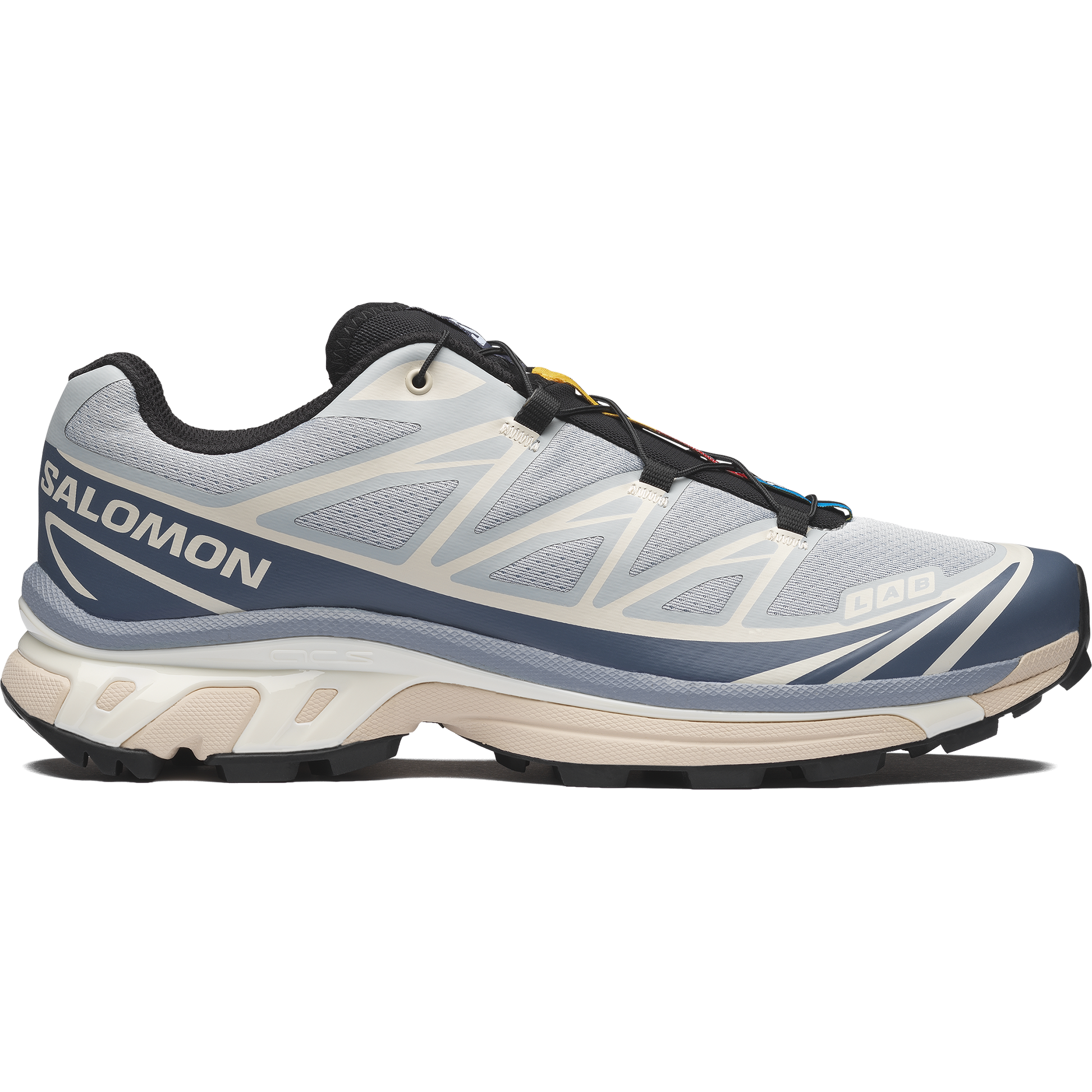  Salomon XT6 Pearl Blue Grisaille vue de profil 