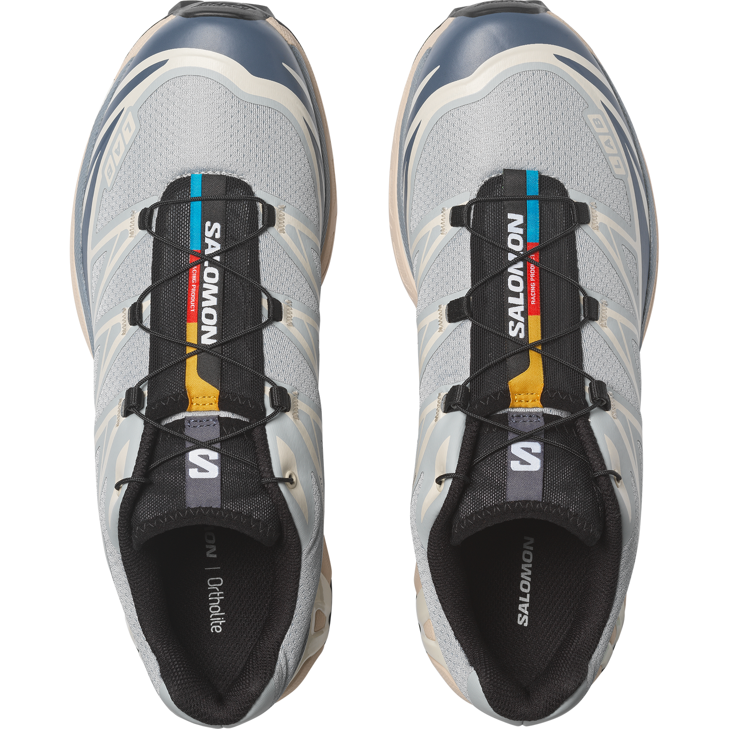 Salomon XT6 Pearl Blue Grisaille vue d'en haut