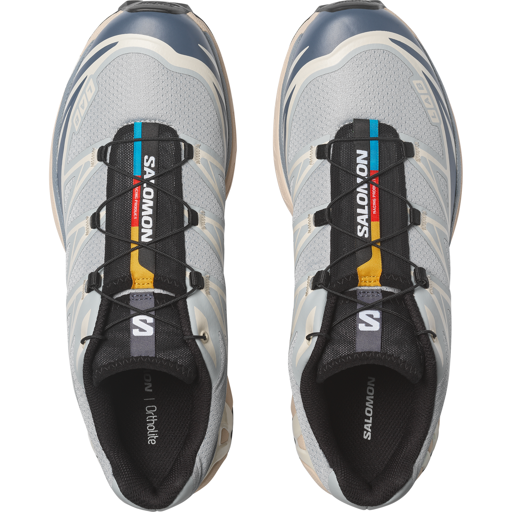 Salomon XT6 Pearl Blue Grisaille vue d'en haut