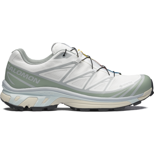 Salomon XT-6 GTX White / Green Milieu vue de profil