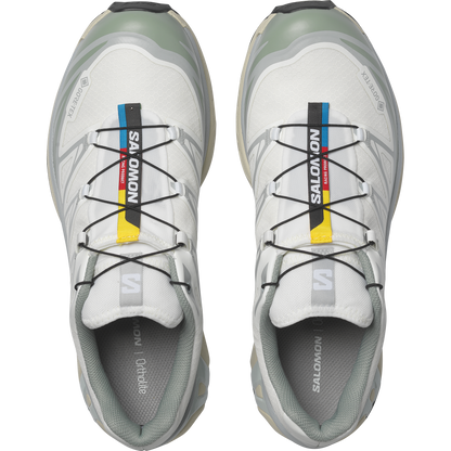 Salomon XT-6 GTX White / Green Milieu vue d'en haut