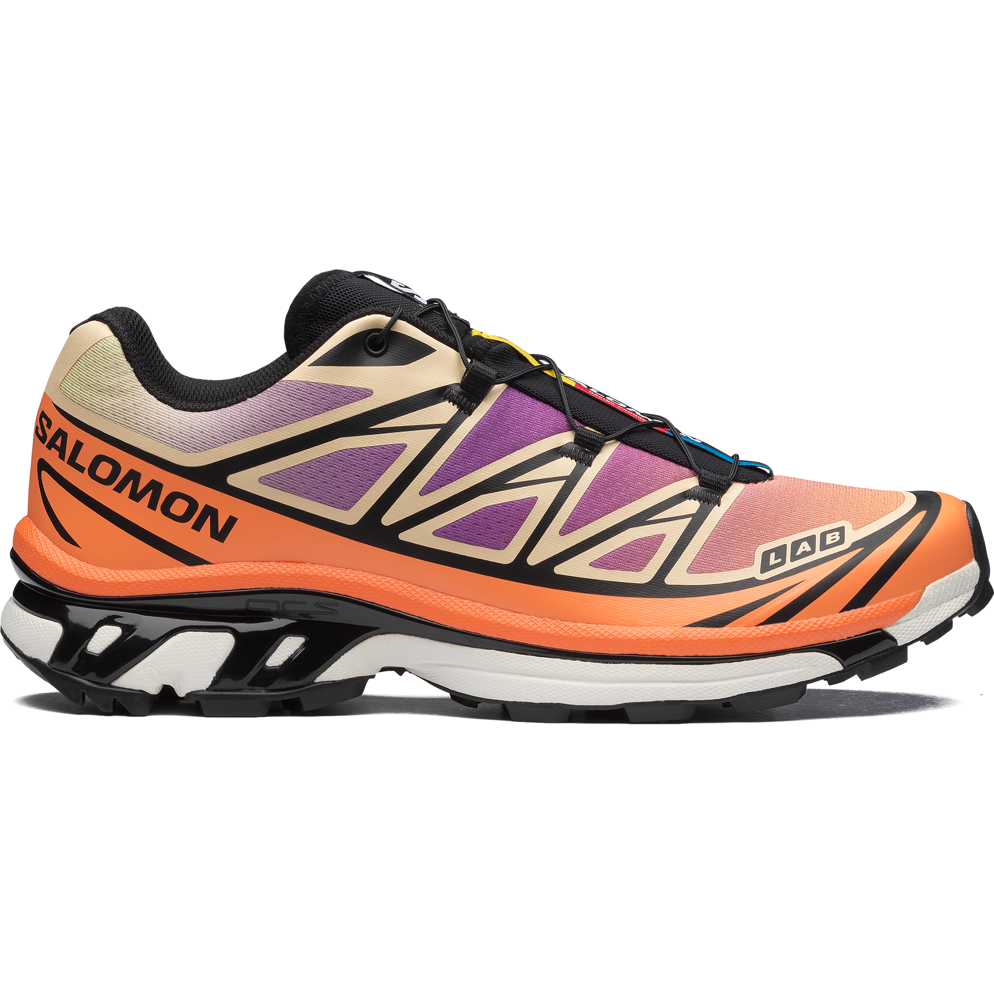 Salomon XT6 Black Almond Cream de profil