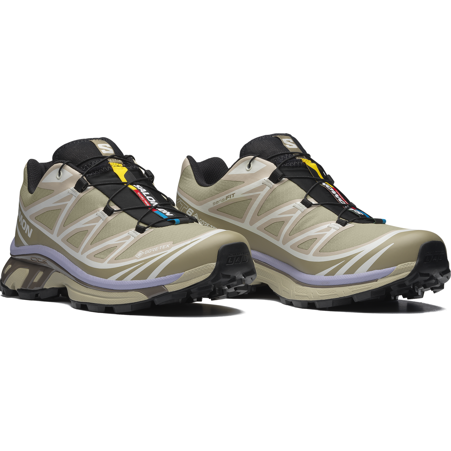 Salomon XT-6 GTX Eucalyptus / Silver Sage vue de biais