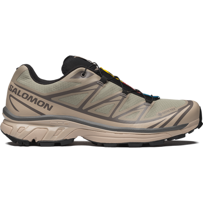 Salomon XT6 GTX White Pepper Silver Sage vue de profil