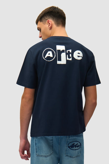 Arte Back Collage Tshirt Navy