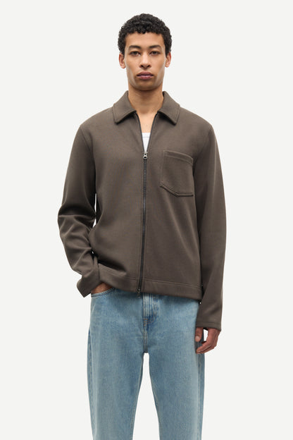 Samsoe Samsoe Sahannes Full Zip Black Olive PORTE BIS
