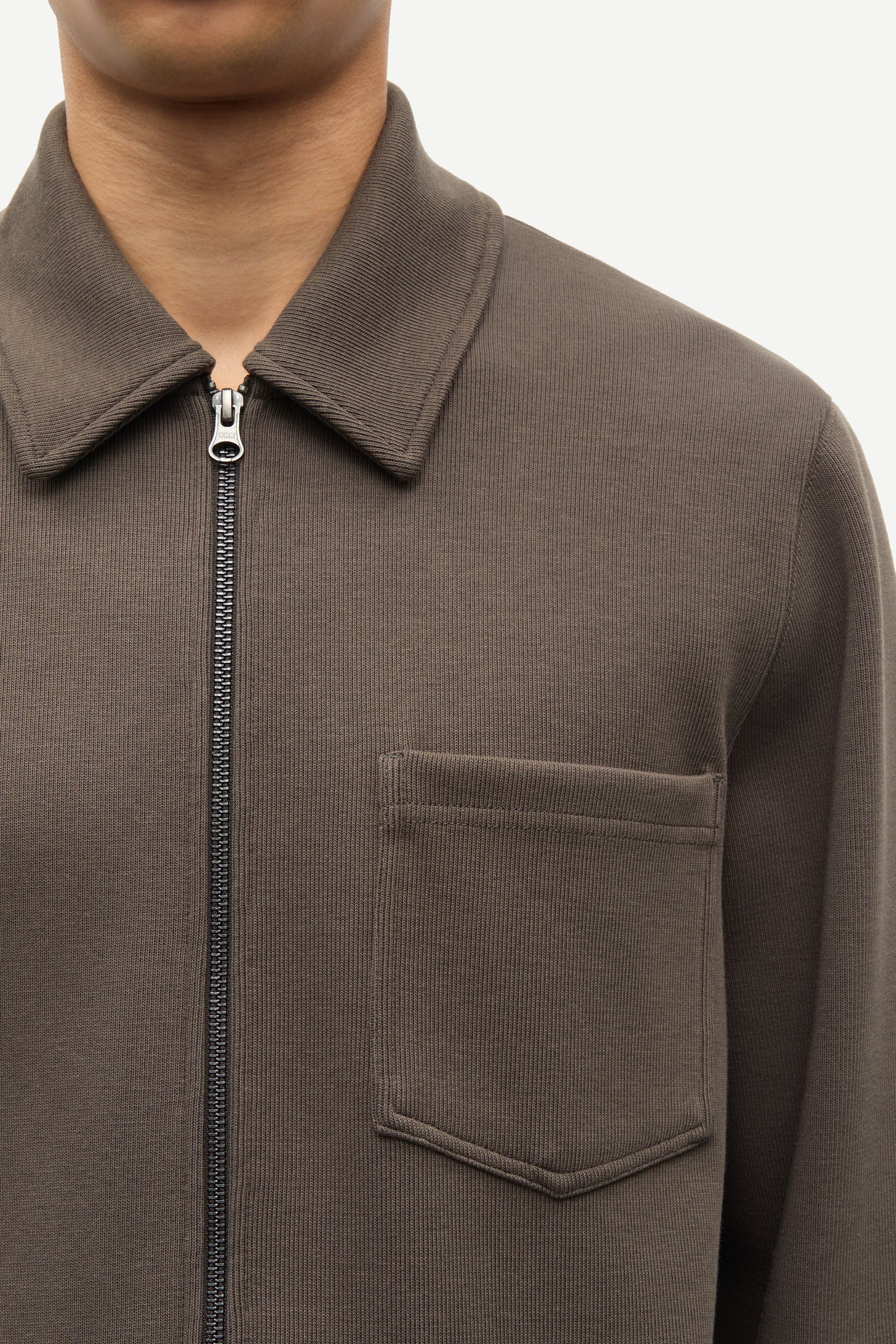 Samsoe Samsoe Sahannes Full Zip Black Olive DETAILS