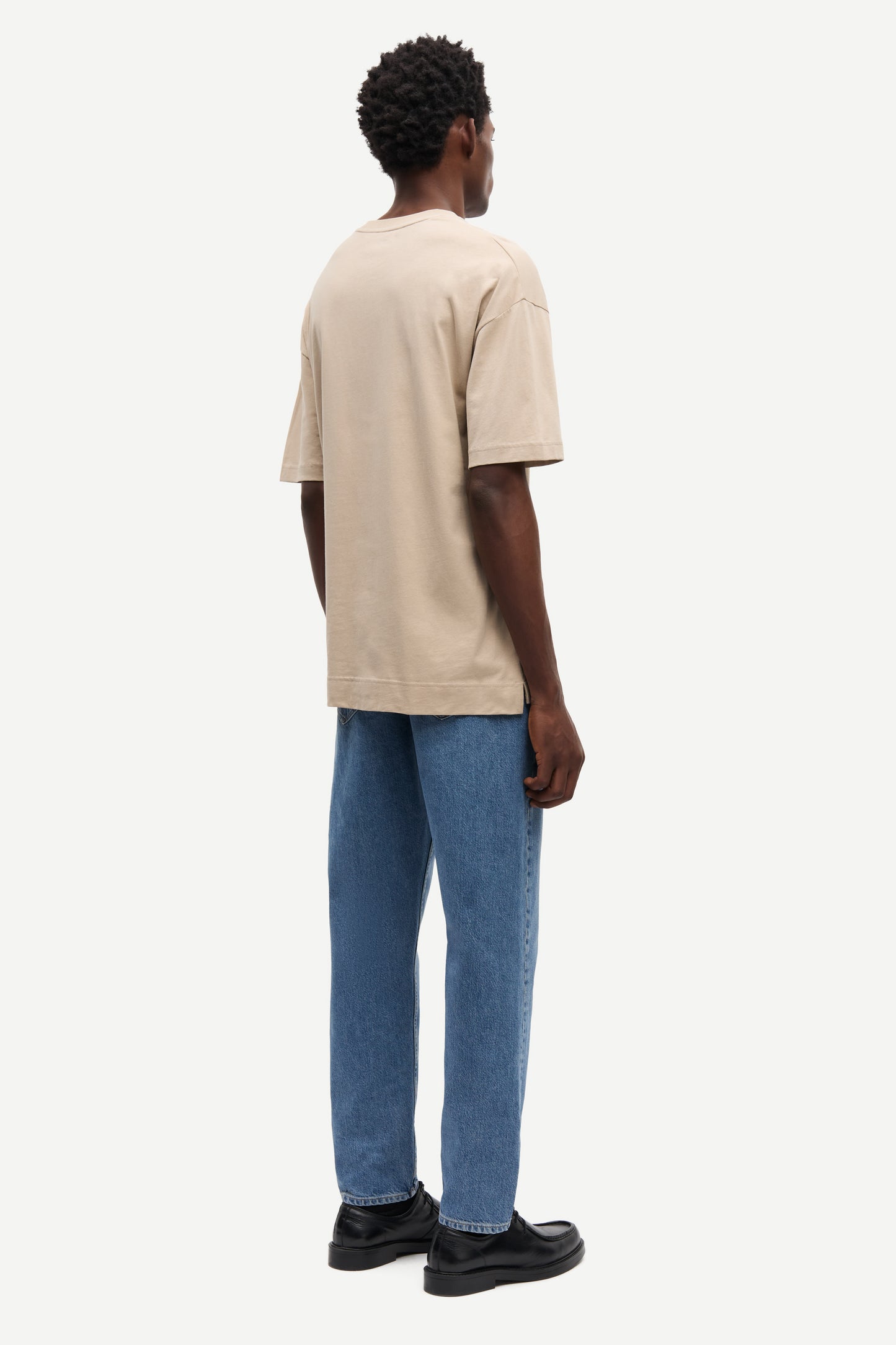 Samsoe Samsoe T-shirt Sagergei Neutral Leisure porté dos