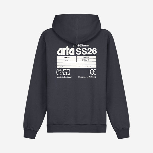 Arte Antwerp Back Hoodie Navy, Arte Antwerp disponible chez For The Week à Ajaccio