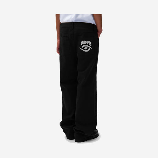 Arte Antwerp Back Pocket Pants Black, vue de face