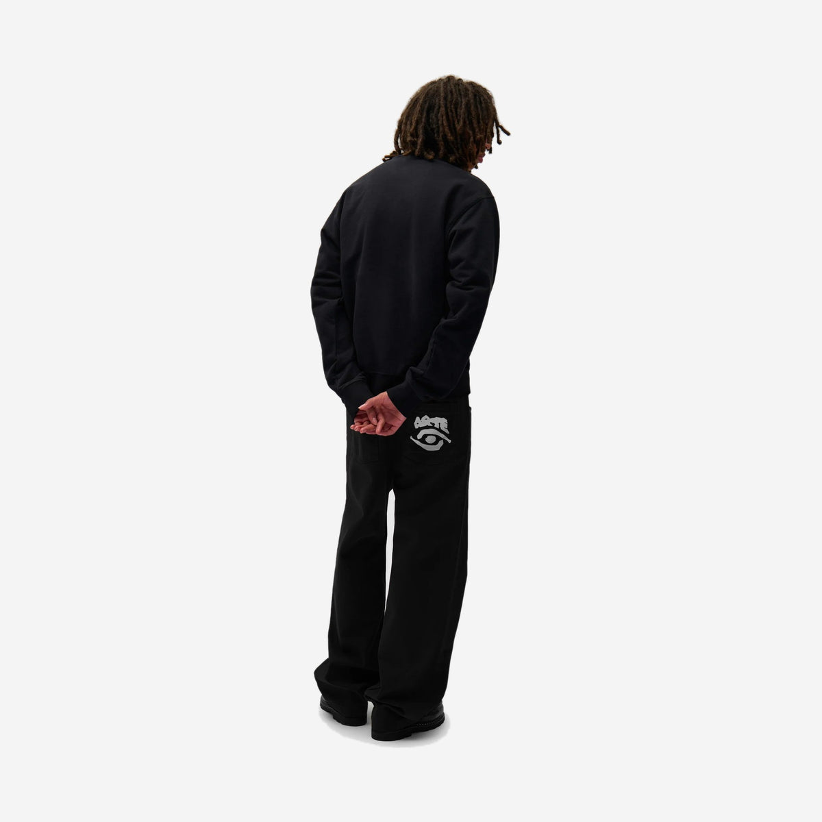 Arte Antwerp Back Pocket Pants Black, vue de dos