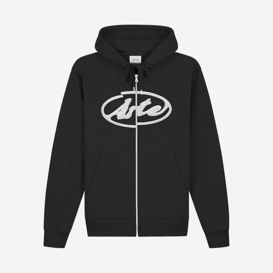 Arte Antwerp Circle Logo Zip Hoodie Black, Arte Antwerp disponible chez For The Week à Ajaccio