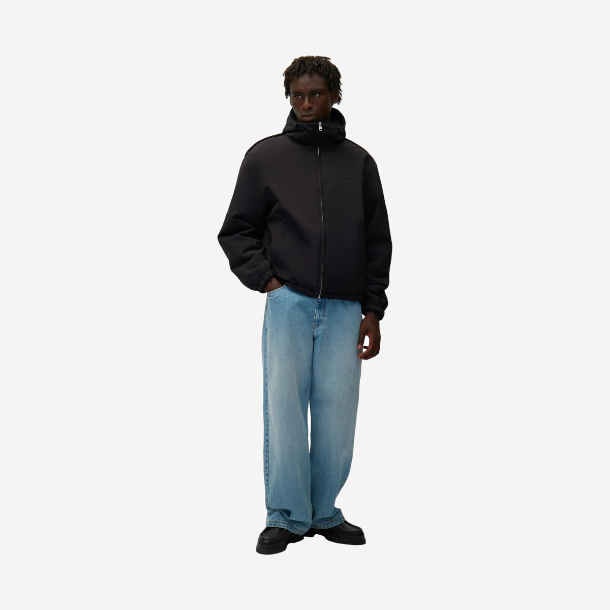 Arte Antwerp Nylon Technical Jacket Black, vue de détail