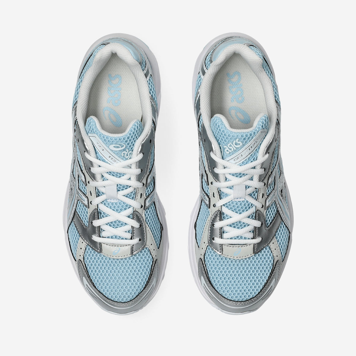 Asics GEL-1130 Faded Denim Pure Silver, vue de trois-quarts