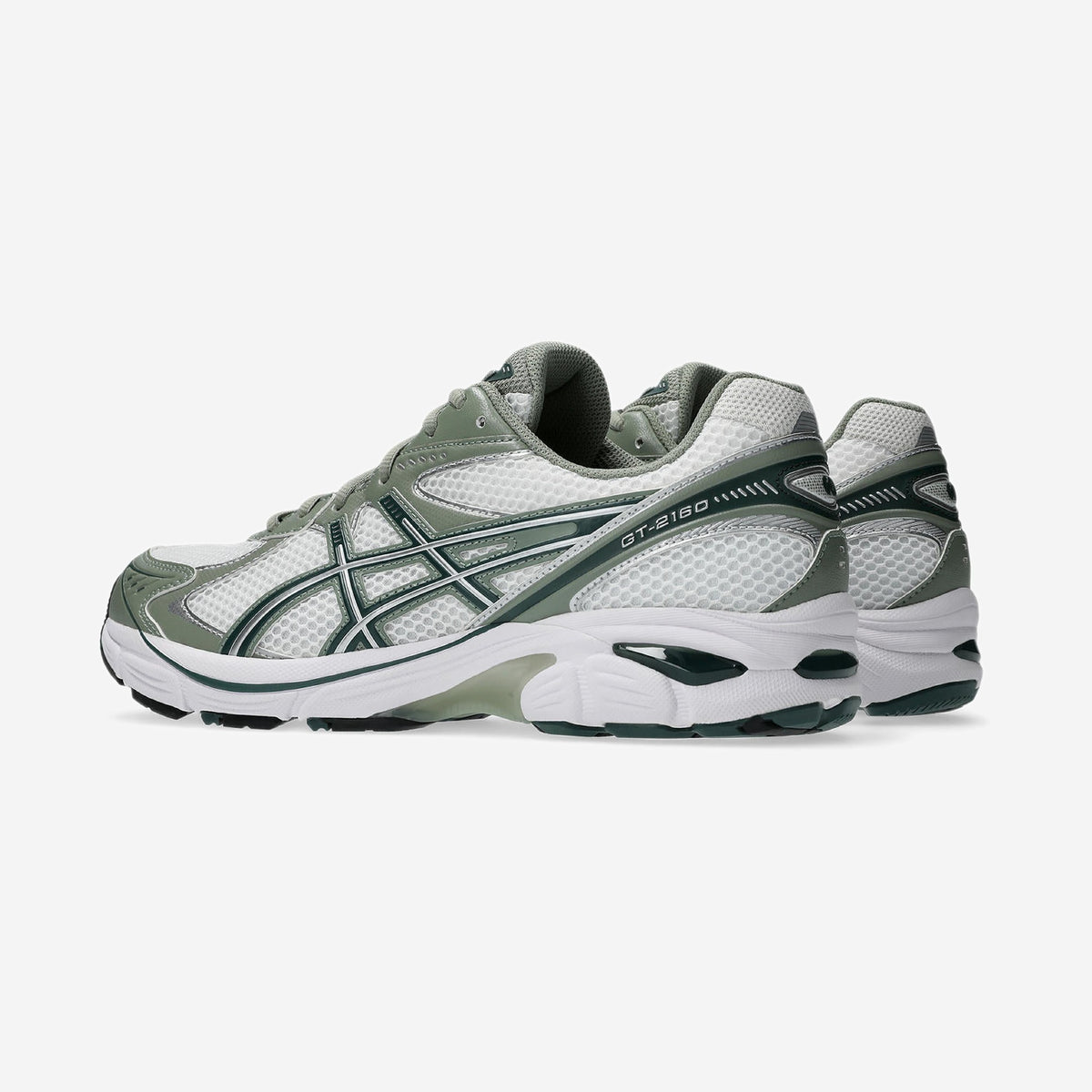 Asics GEL-2160 White Ash Green, vue de trois-quarts