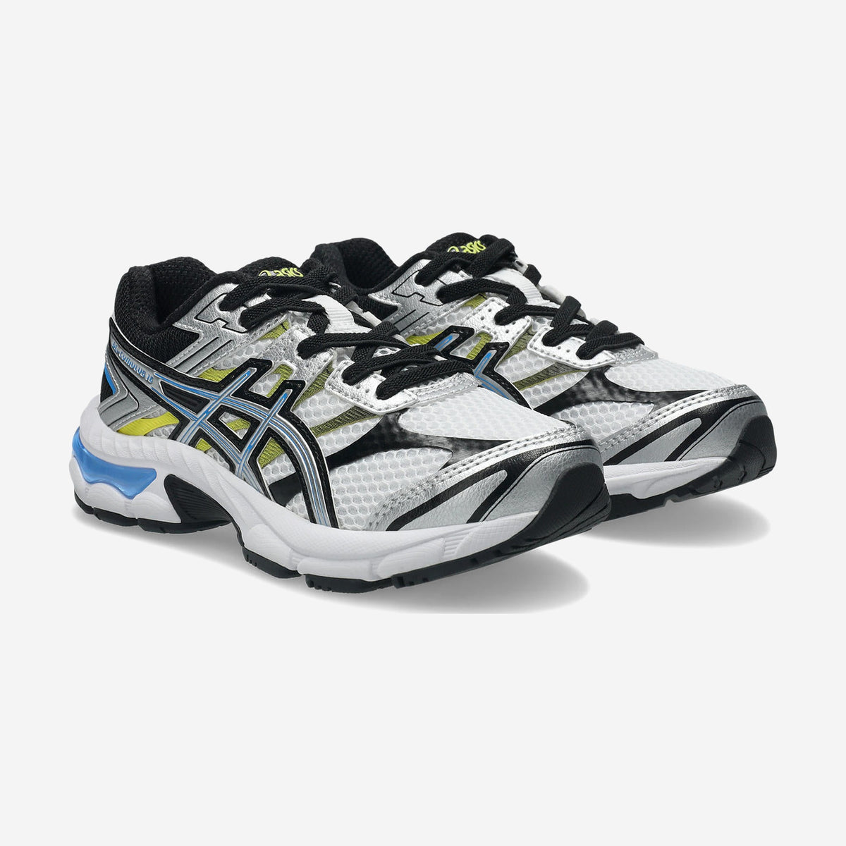 Asics GEL-Cumulus 16 Enfant White Azul Blue White Azul Blue, trois-quarts, chez Size Ajaccio