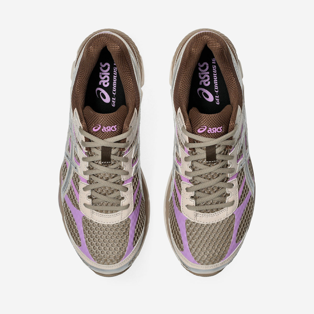Asics GEL-Cumulus 16 Cinnamon Pure Silver, vue de trois-quarts