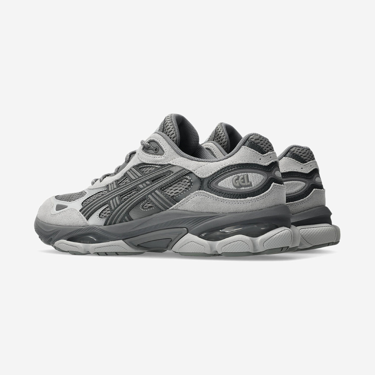 Asics GEL-NYC 2.0 Clay Grey Cement Grey, vue de trois-quarts