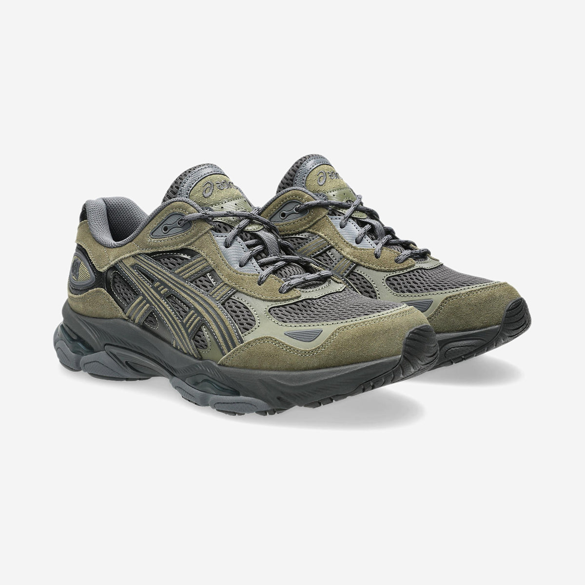 Asics GEL-NYC 2.0 Graphite Grey Loden Green, vue de profil