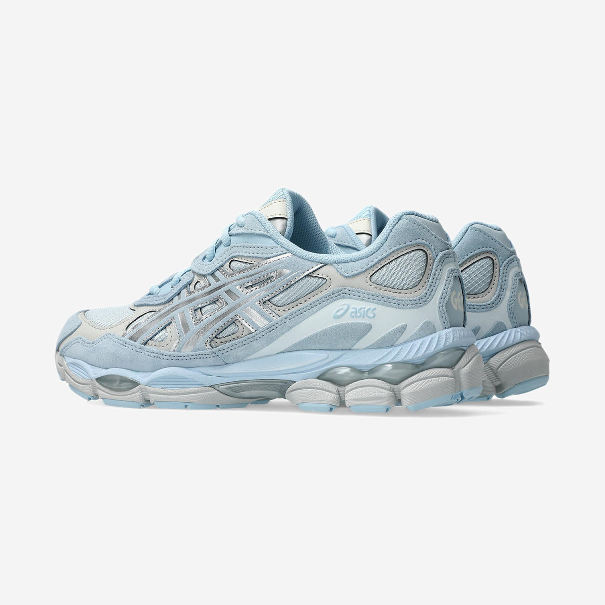 Asics GEL-NYC Storm Cloud Pure Silver, vue de trois-quarts