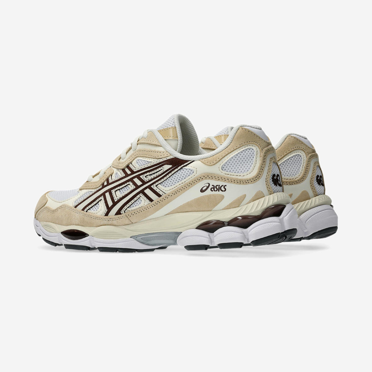 Asics GEL-NYC White Roasted Coffee, vue de trois-quarts