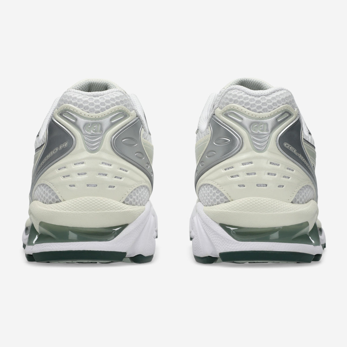 Asics GEL-Kayano 14 White Light Sage, vue de dos, disponible chez Size à Ajaccio