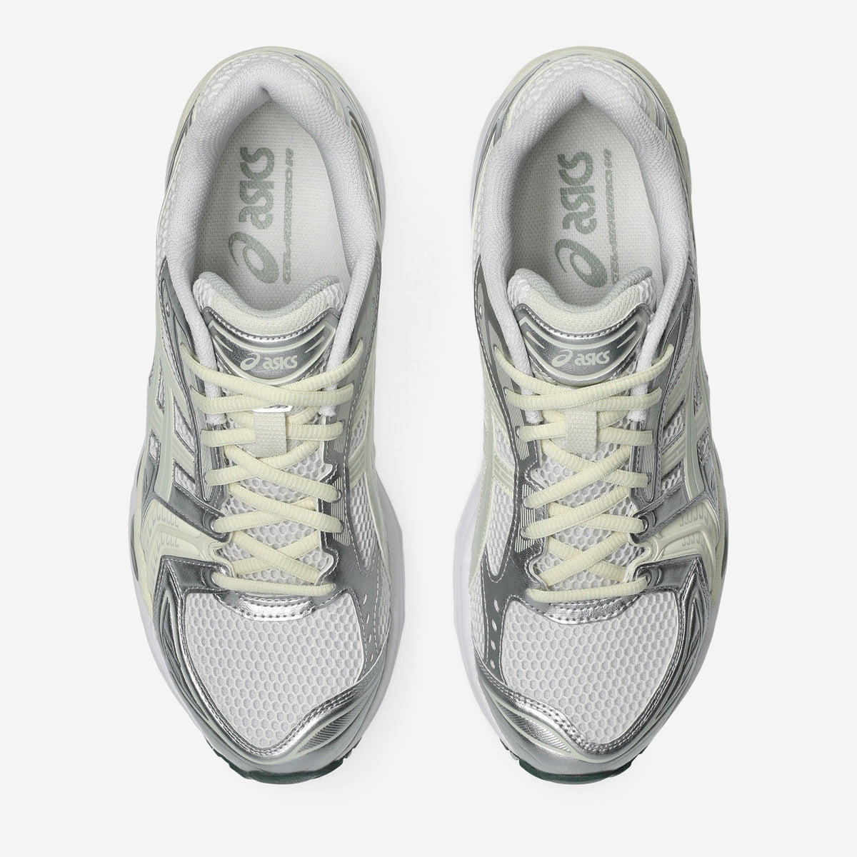 Asics GEL-Kayano 14 White Light Sage, vue de dessus, disponible chez Size à Ajaccio