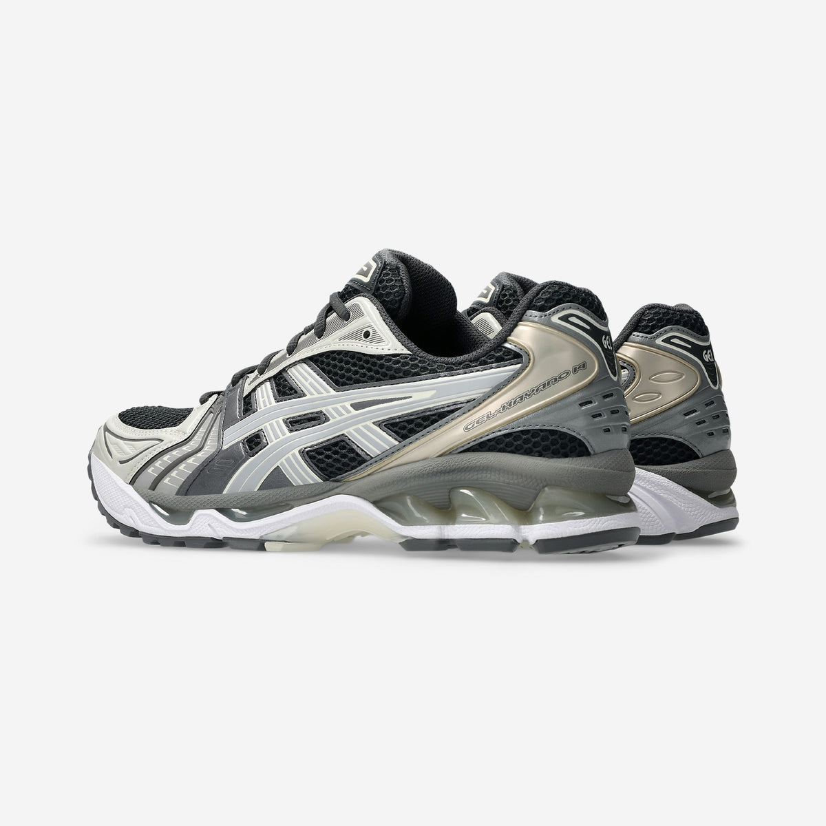 Asics GEL-Kayano 14 Obsidian Grey Cement Grey, vue de trois-quarts