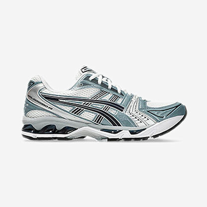 Asics GEL-Kayano 14 White Fjord Grey, sneaker running blanche et gris fjord, disponible chez Size à Ajaccio