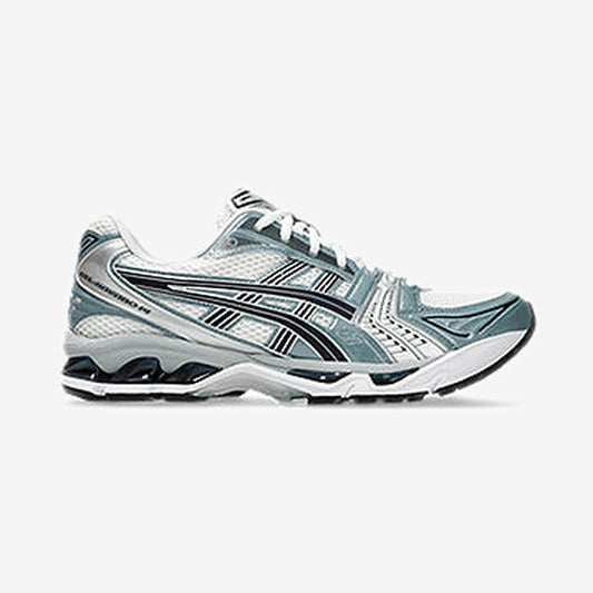 Asics GEL-Kayano 14 White Fjord Grey, sneaker running blanche et gris fjord, disponible chez Size à Ajaccio