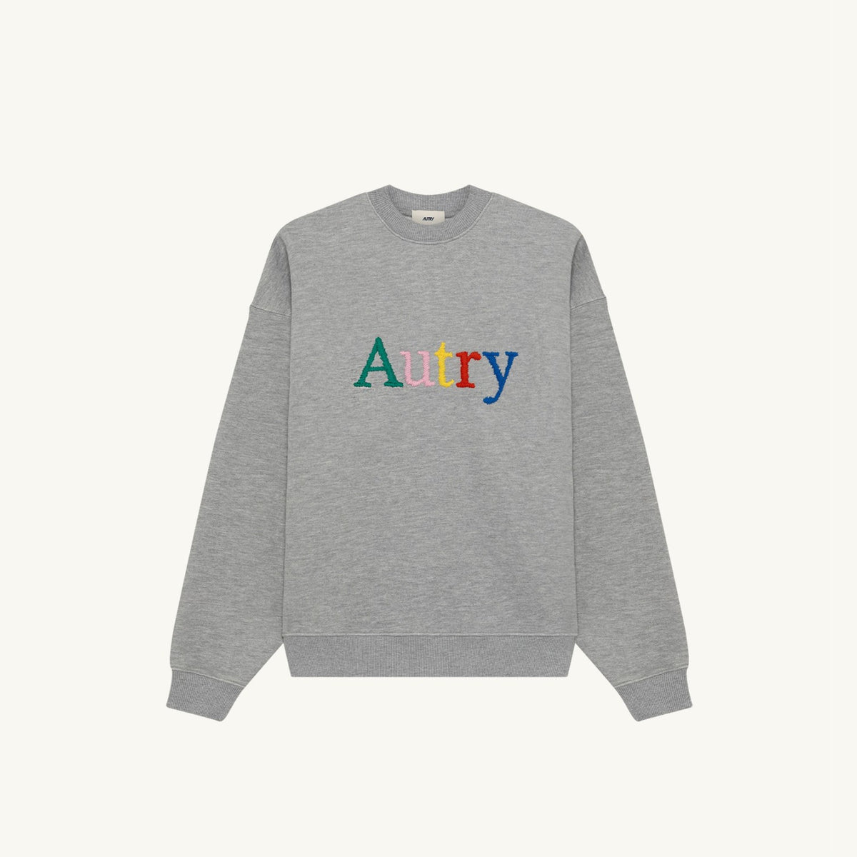 Autry Sweat Logo Multicolore Gris chiné, vue 1