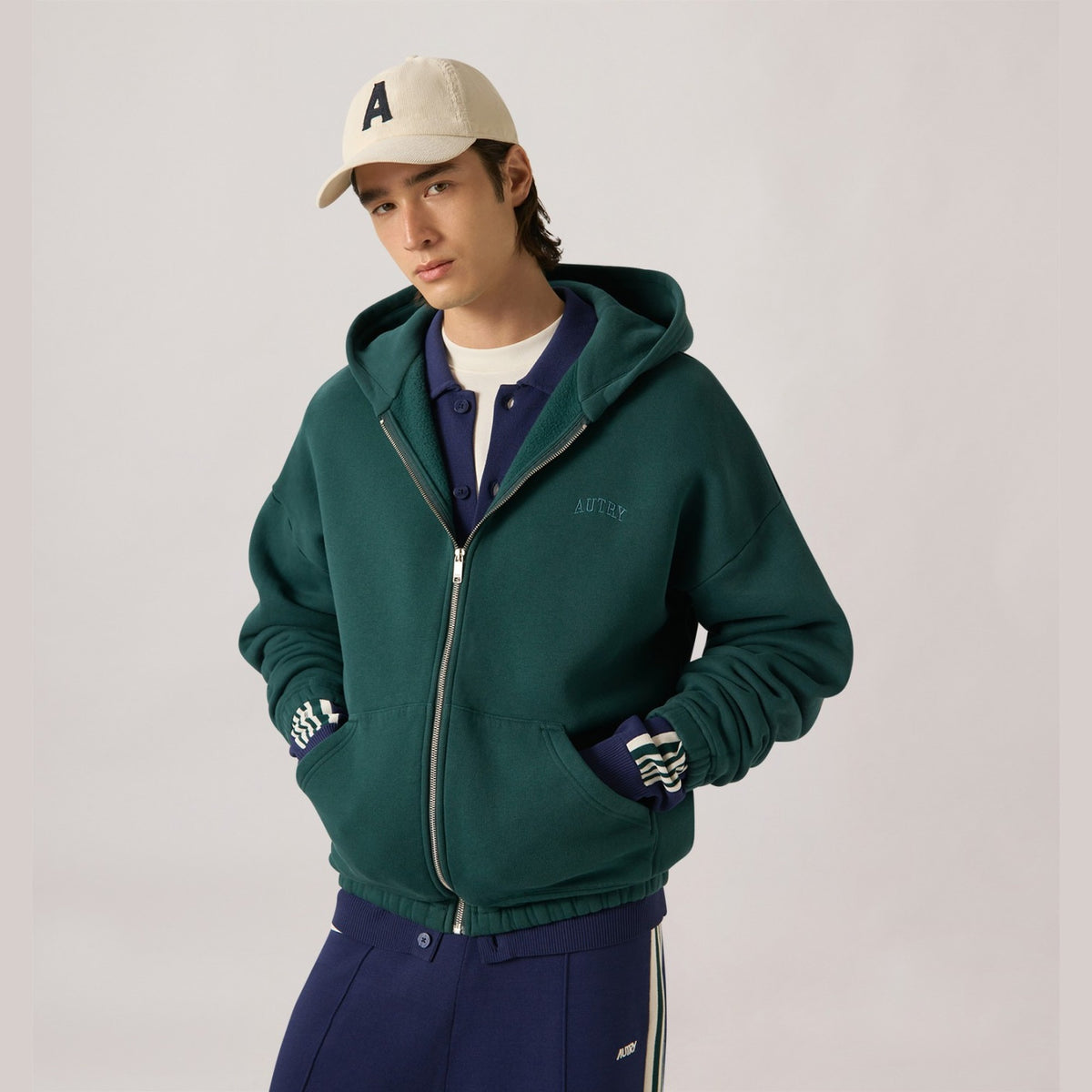 Autry Sweat à capuche zippé Timber, vue 2