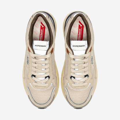 Autry Hyperway CI05 vue de trois-quarts, silhouette running rétro chunky