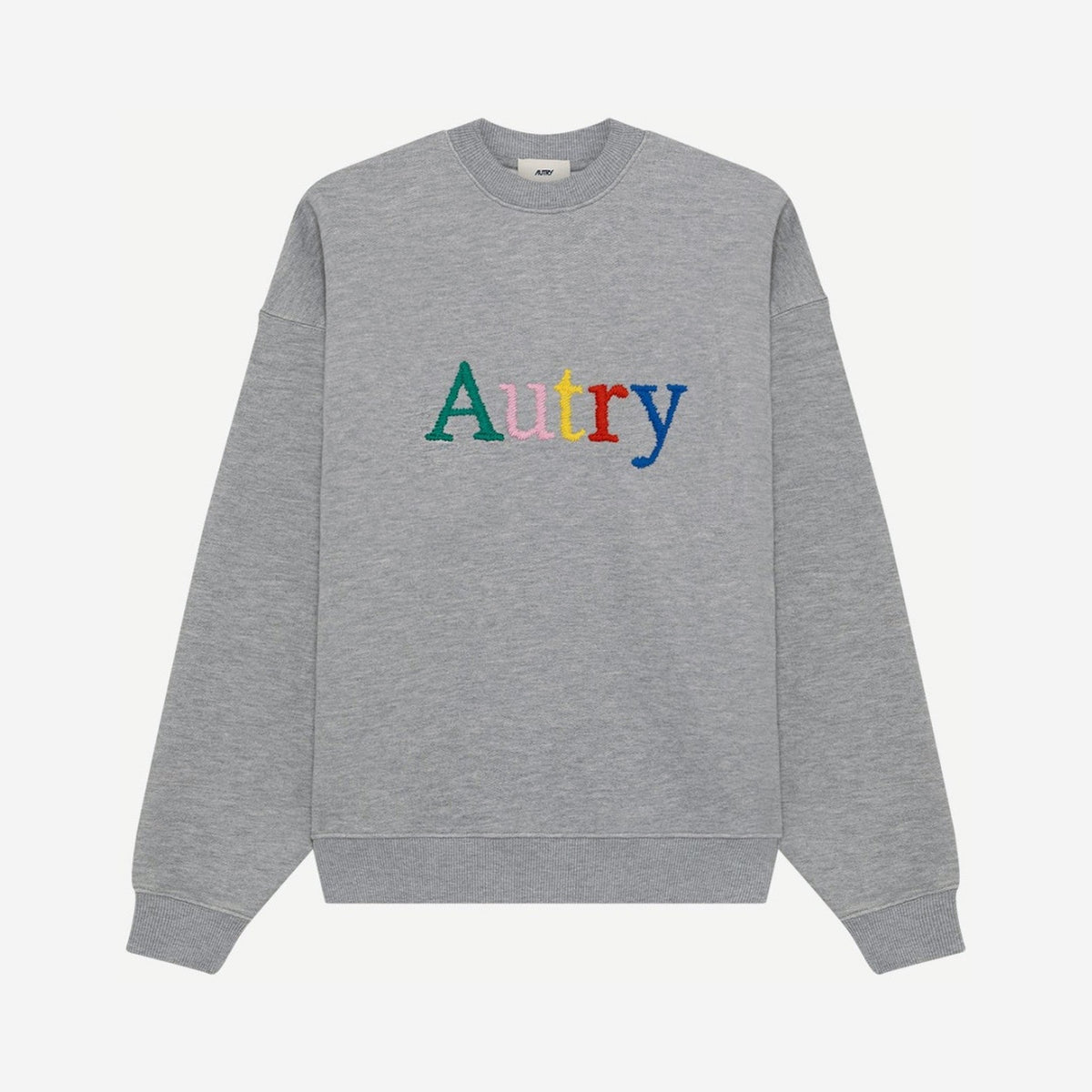 Autry Sweat Logo Multicolore Gris chiné, vue 1