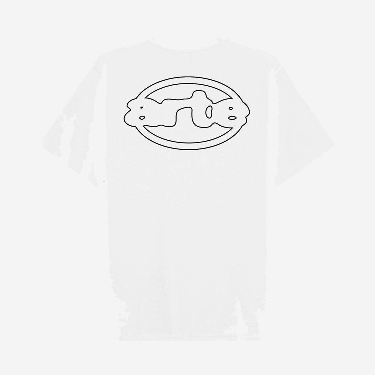 Arte Antwerp Emblem T-shirt White, t-shirt blanc avec emblème ovale arte sérigraphié en noir dans le dos