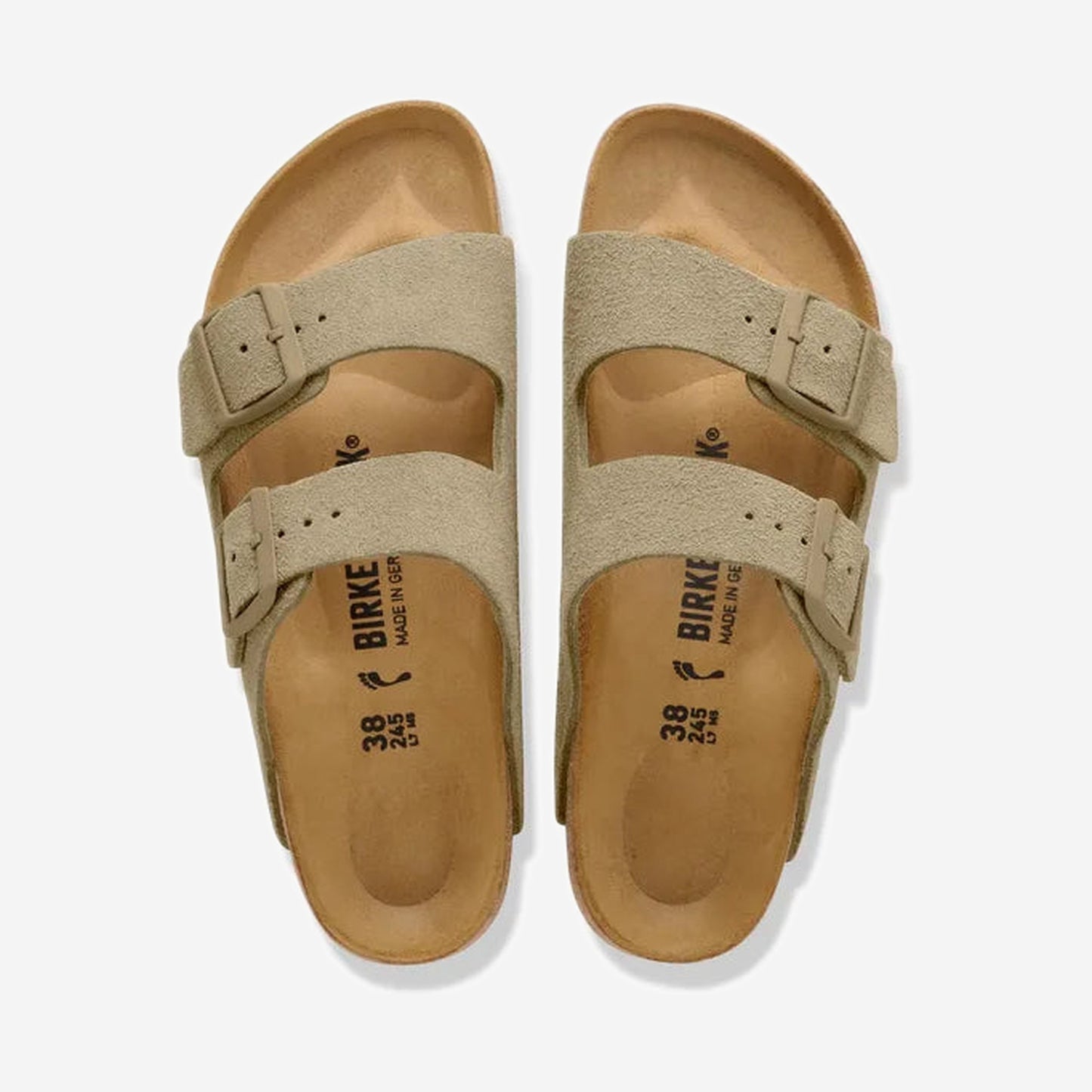 Birkenstock Arizona Faded Khaki, vue de trois-quarts