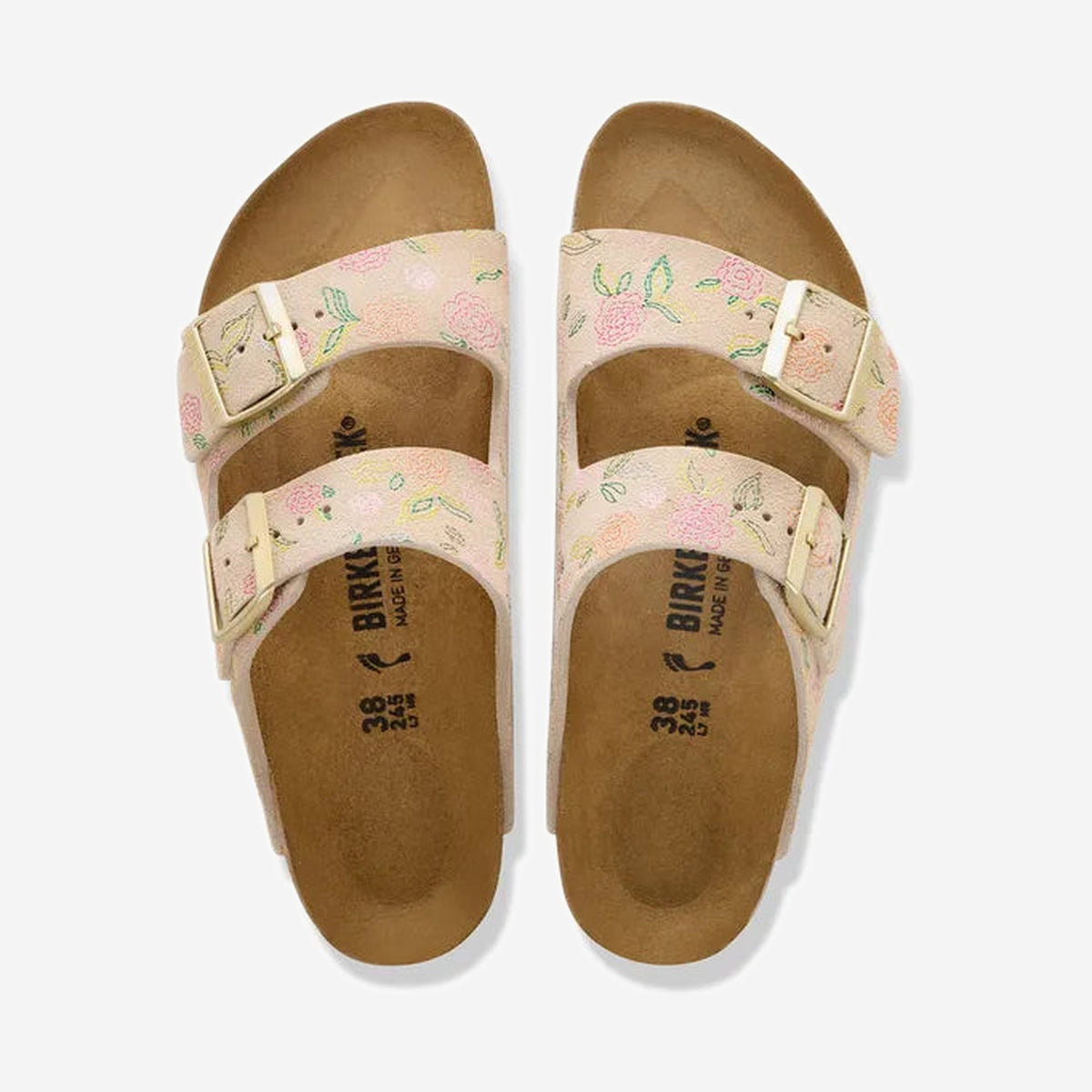 Birkenstock Arizona Sandcastle Flower Print, vue de trois-quarts